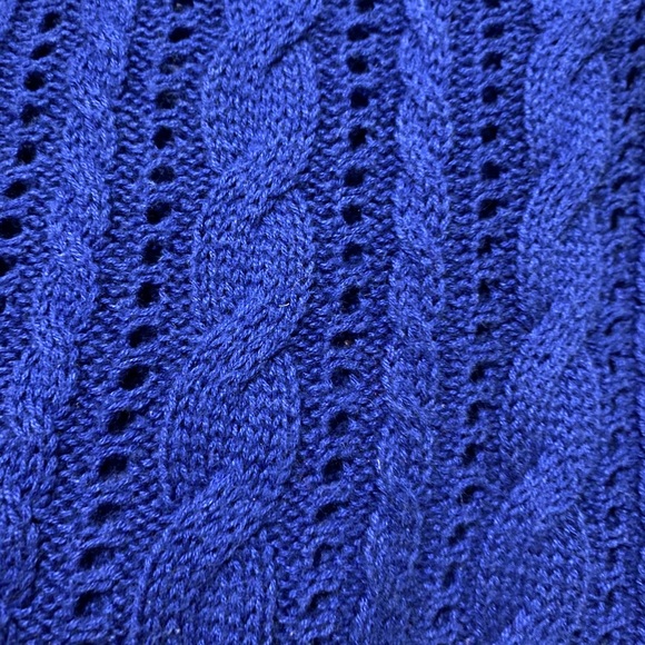 Royal Blue Cable Knit Sweater - Picture 3 of 3